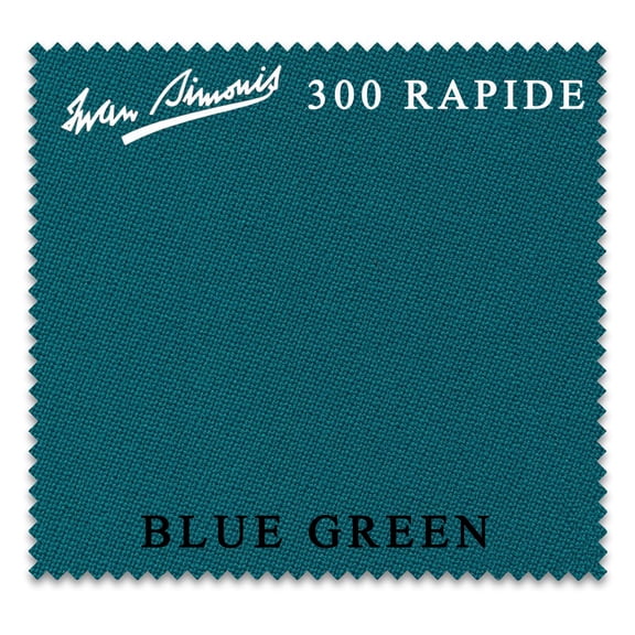 7' Simonis 300 Rapide Carom 3-Cushion Billiard Table Cloth - Blue Green - AUTHORIZED DEALER