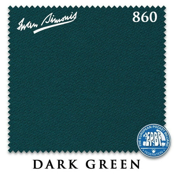 7' Simonis 860 Pool Billiard Table Cloth - Dark Green - AUTHORIZED DEALER