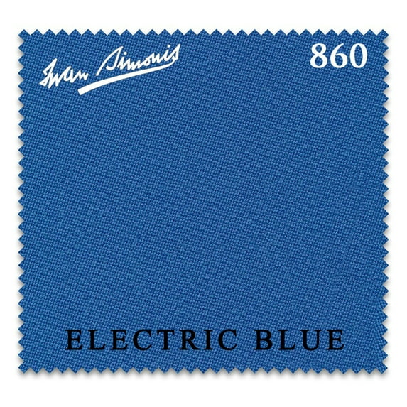 7' Simonis 860 Pool Billiard Table Cloth - Electric Blue - AUTHORIZED DEALER
