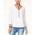thumbnail image 1 of 7 Sisters Juniors Ruffle Sleeve Top White S, 1 of 1
