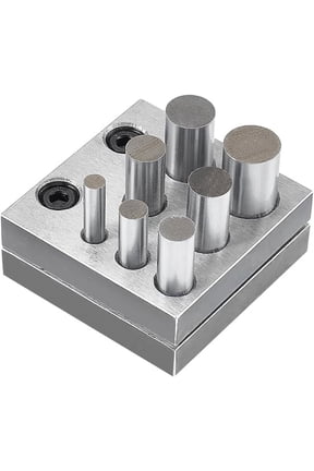 7 Sizes Disc Cutter Set Carbon Steel Circle Round Disc Cutter Jewelry Making Metal Cutting Forming Pendant Charm Coin Punch Tool Metal Precision Circle Cutting Tool Size 0.24"-0.63"