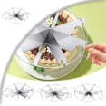 thumbnail image 1 of 7-Slice Cake Cutter Press, Stainless Steel Round Pie Divider with Side Handles Pie & Cheesecake Slicer Marker Pizza Cutting Baking Tool for Uniform Portions Bakeries and Home Use, 1 of 5