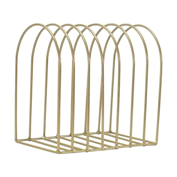 7-Slot Magazine File Holder - Desktop Wire Storage Rack for Organizing Books, Newspapers, Folders, Documents & Mail - Sturdy Iron, Rust-Resistant, Modern Home Office Decor