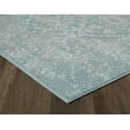 thumbnail image 1 of 7' Spa Blue Machine Woven Distressed Medallion Indoor Runner Rug, 1 of 3