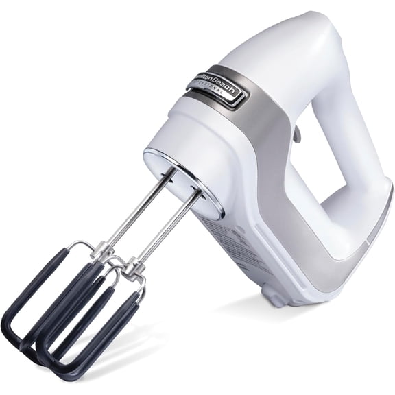 7-Speed Digital Hand Mixer with DC Motor, Slow Start, Snap-On Case, Soft-Scrape Beaters, Whisk, Dough Hooks, Matte Black