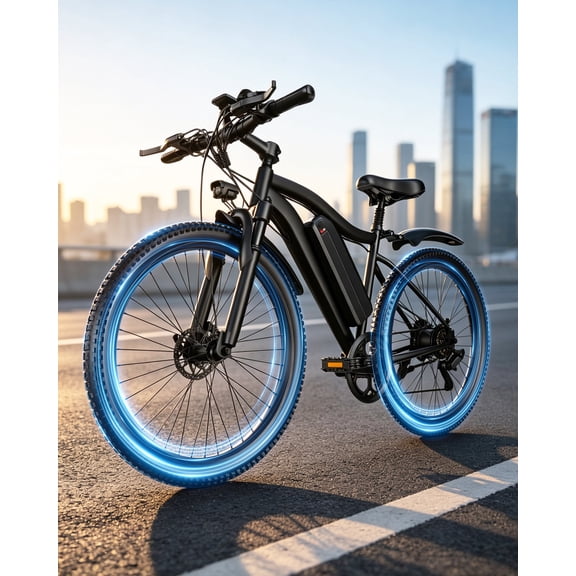 7-Speed E-Bike for Adults, 26" Electric Bicycle 1000W Peak Motor, 40 Miles 25MPH Commuting & Off-Road Electric Mountain Bike, IPX7 Waterproof, 5 Assist Levels, Dual Disc Brakes