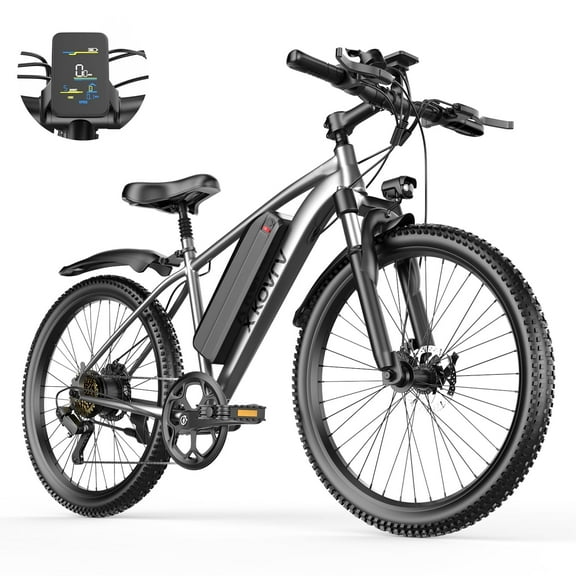 7-Speed E-Bike for Adults, 26" Electric Bicycle 1000W Peak Motor, 40 Miles 25MPH Commuting & Off-Road Electric Mountain Bike, IPX7 Waterproof, 5 Assist Levels, Dual Disc Brakes