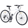 thumbnail image 1 of 7 Speed Hybrid Bike, Outdoor Road Bike with Aluminum Alloy Frame, 700C Commuter City Bike with Front and Rear C-Brake for Men Women, 1 of 7