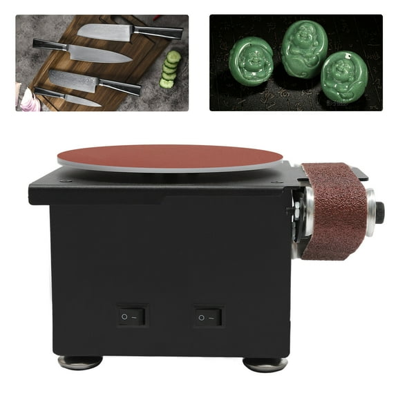 7 Speed Mini Belt Sander Grinder 1.2" x 15" Belt & 6" Disc Polisher Work Table