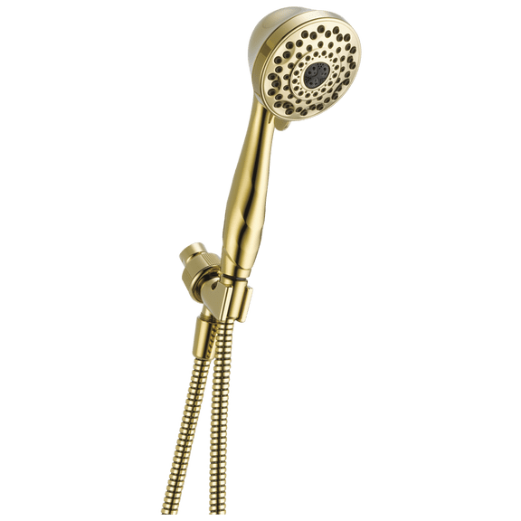 7-Spray Premium Shower Mount Hand Shower in Polished Brass 59346-PB-PK