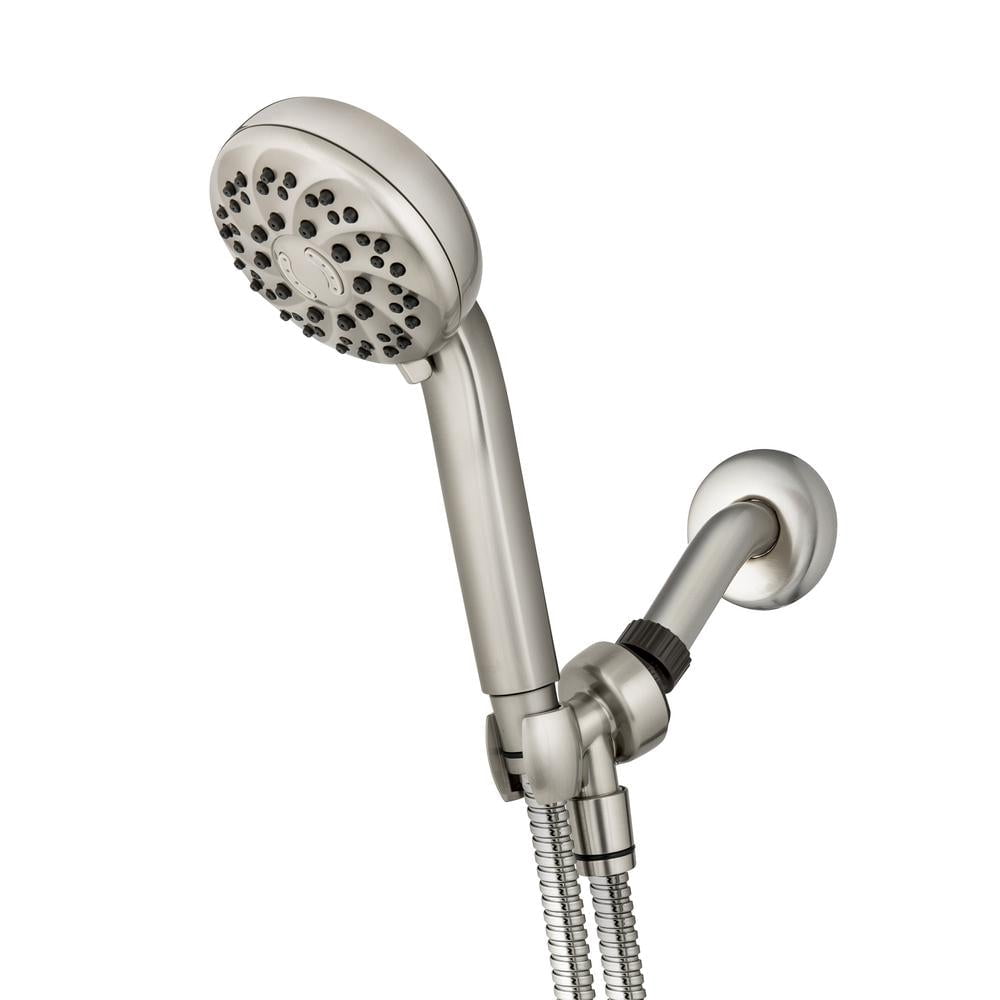 7-Spray Wall Mount Handheld Shower Head 1.8 GPM in Brushed Nickel ...