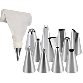 7 Stainless Steel Russian Ruffle Nozzles, Skirt Icing/Piping Pastry, Pie, Desserts, Tarts, Cake, Cupcake Decorating, Kitchen/Baking Tool (Set of 7Pcs)