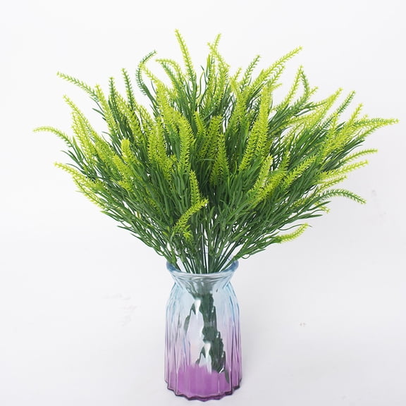 7 Stems Artificial Lavender Flowers For Outdoors, Purple Fake Flowers For Decoration, Uv Resistant Faux Plants Lavender Flower Bouquet Indoor Outside Home Wedding Garden Patio Porch Decor 1 Bundles