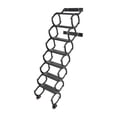 thumbnail image 1 of 7 Steps Wall Mounted Folding Ladder, Telescoping Step Ladders, Retractable Folding Stair for Factory Buildings, Villas, Attics, Garages, Rooftops, Basements, and More (15.74*76.77in), 1 of 10