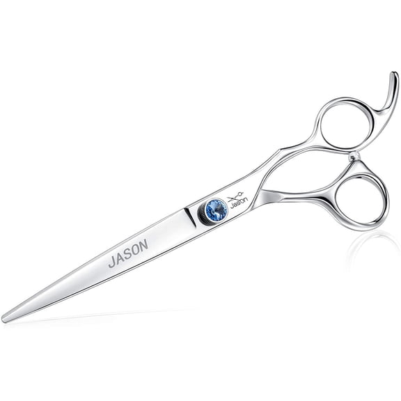 7" Straight Dog Grooming Scissors, Multipurpose Thinning Shears, Combines Cutting, Blending and Texturizing Features, Pet Trimming Shear for Right Handed Groomers, JP 440C