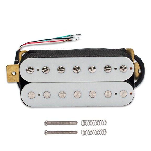 7 String Electric Guitar Humbucker Dual Coil Electric Guitar Pickup Coil Spliting Pickup N8.5K/B14K Output Guitar Parts White