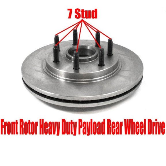 7 Stud Rotor Heavy Duty Payload Front Hub for Ford for F-150 2004-2008 & for Lobo 2004-2008 | D3EA Certified Rotor
