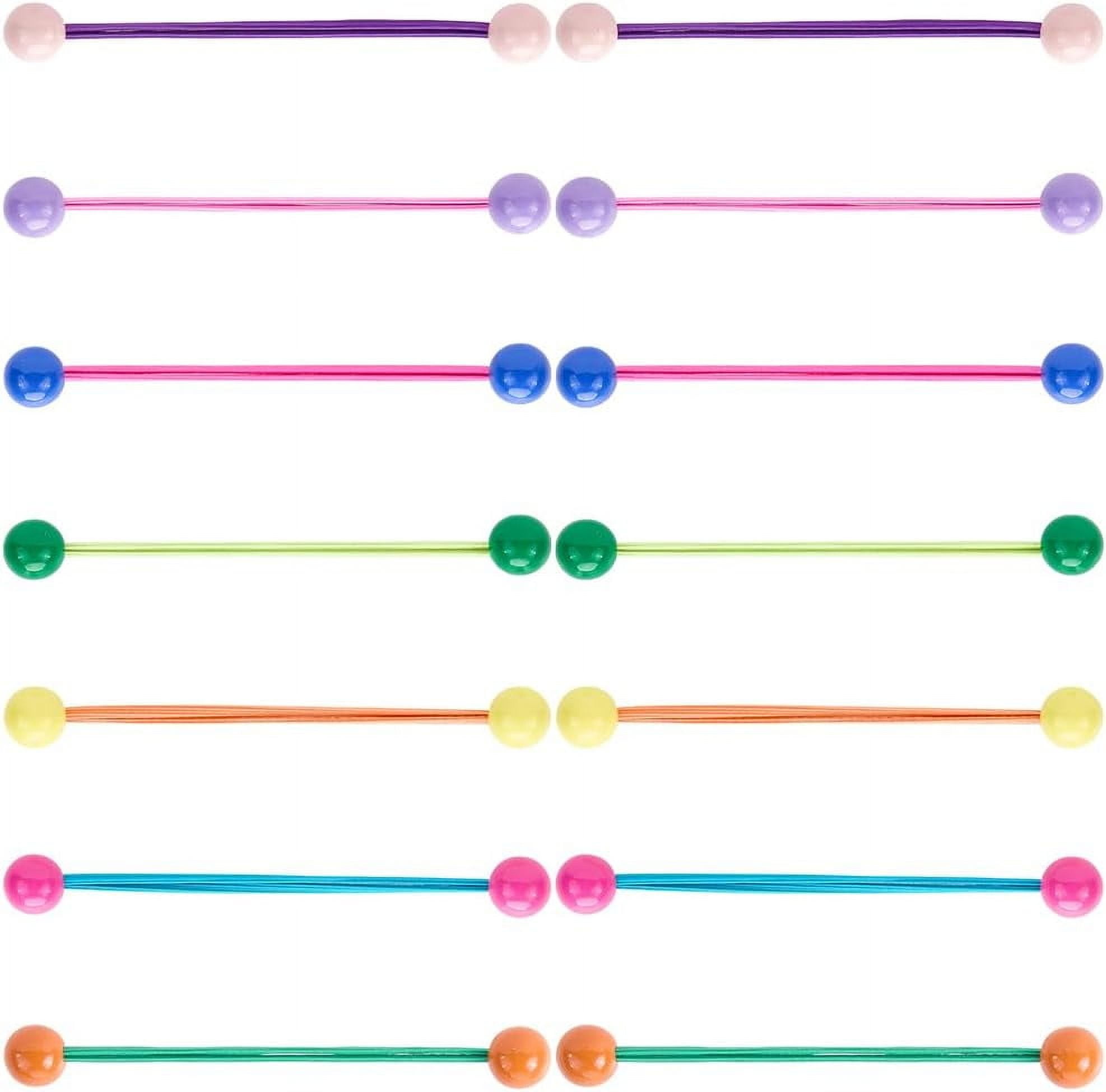 7 Styles Ball Hair Ties Candy Color Double Ball Bobbles Hair Beads ...
