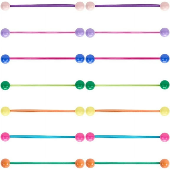 7 Styles Ball Hair Ties Candy Color Double Ball Bobbles Hair Beads Elastic Bauble Cute Ponytail Twin Balls Holders No Damage Acrylic Hair Accessories for Women Colourful Gift