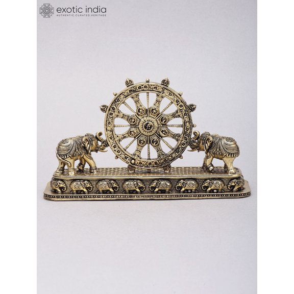 7'' Superfine Brass Konark Chakra with Elephants
