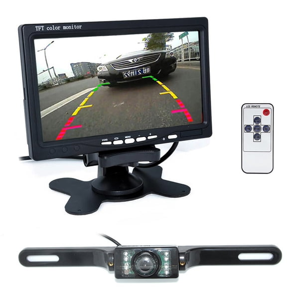 7" TFT LCD Car Rear View Backup Monitor+CCD Color Parking night Camera Kit