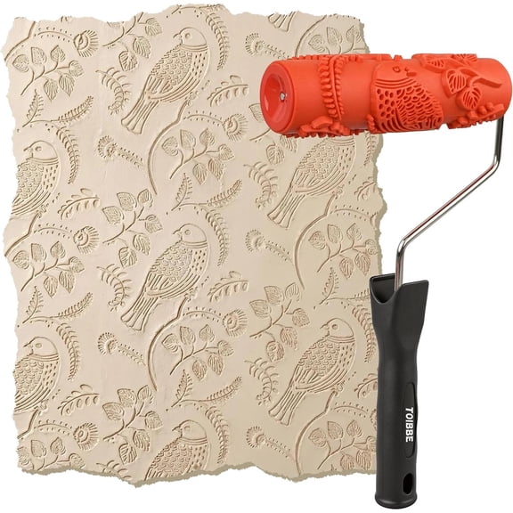 7'' Texture Paint Roller for Drywall, Rubber Pattern Paint Roller