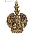 thumbnail image 1 of 7 Inch Thousand-Armed Avalokiteshvara Brass Idol Handmade Buddhist Deity - Made in India, 1 of 4