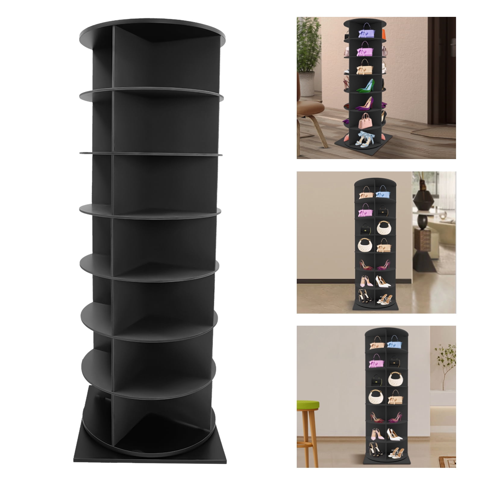 7-Tier 360° Rotating Shoe Rack Free Standing Shoes Storage Organizer ...