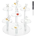 thumbnail image 1 of 7-Tier Acrylic Display Stand Clear Action Figures Collection Organizer Holder with Screwdriver Perfume Storage Display Risers for Display Dessert Cupcakes Jewelry and Collections, 1 of 9