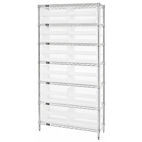 7-Tier Complete Wire Shelving System - 12 x 36