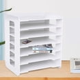 thumbnail image 1 of Desktop Organizer Paper File Holder Document Storage Rack Office Home 7 Tier, 1 of 12