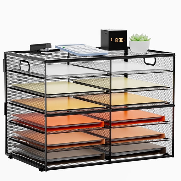 7-Tier Mesh Desktop Organizer, Literature & Mail Sorter