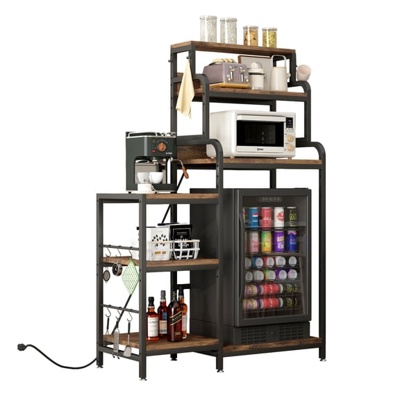 NOBRAND Mini Fridge and Microwave Stand Baker's Rack, 7-Tier, 61.6 Inch ...