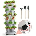thumbnail image 1 of 7 Tier Stackable Strawberry, Herb, Flower, and Vegetable Planter - Vertical Garden Indoor/Outdoor(Gray), 1 of 8