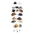 Rim Display Racking 7-Tier Rotatable Hat Rack with Wheels, Freestanding Iron Hat Display ...