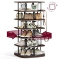 thumbnail image 1 of 7-Tier Rotating Shoe Rack, 360° Spinning Shoe Organizer Tower for 28-35 Pairs, Sturdy Shoe Shelf for Entryway, 1 of 6