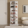 thumbnail image 1 of 7 Tier Rotating Shoe Rack Tower, Spinning Shoe Display Lazy Susan, Revolving 360 Shoe Rack Storage Round Carousel, Vertical Handbag Rotate Shoes Closet Organization, 1 of 5