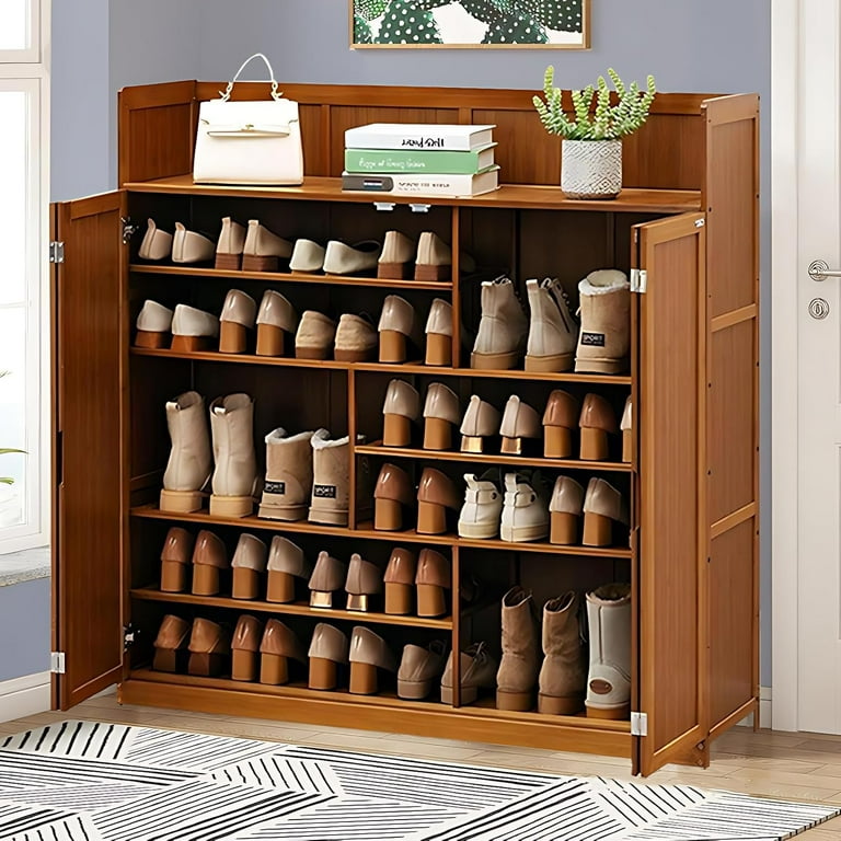 7 Tier Shoe Cabinet Storage for Entryway 38 40 Pairs Shoe Rack for Closet Shoe Storage Cabinet with Doors for Hallway Living Room