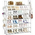 thumbnail image 1 of 7-Tier Shoe Rack Organizer, Holds 28-35 Pairs, Tall Space-Saving Storage Tower, 1 of 7