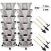 Size: 2 Sets, Shape: 7-Tier, and Actual Color: Gray