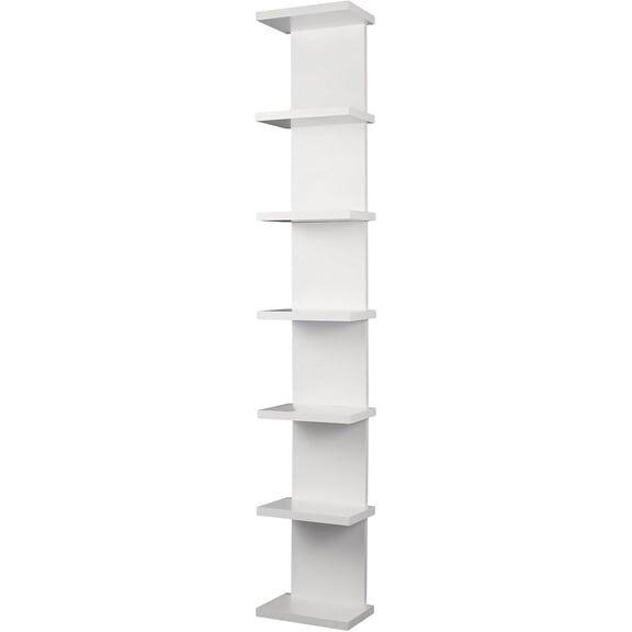 7-Tier Wall Shelf Unit - Compact Display Floating Shelves,Lack Floating Shelf, Vertical Column Wall Decor Mount Float Storage Organizer Tall Tower Shelves for Bedrooms, Living Rooms