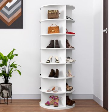 Homieasy Rotating Shoe Rack Tower, 7-Tier Spinning Shoe Rack 360 ...