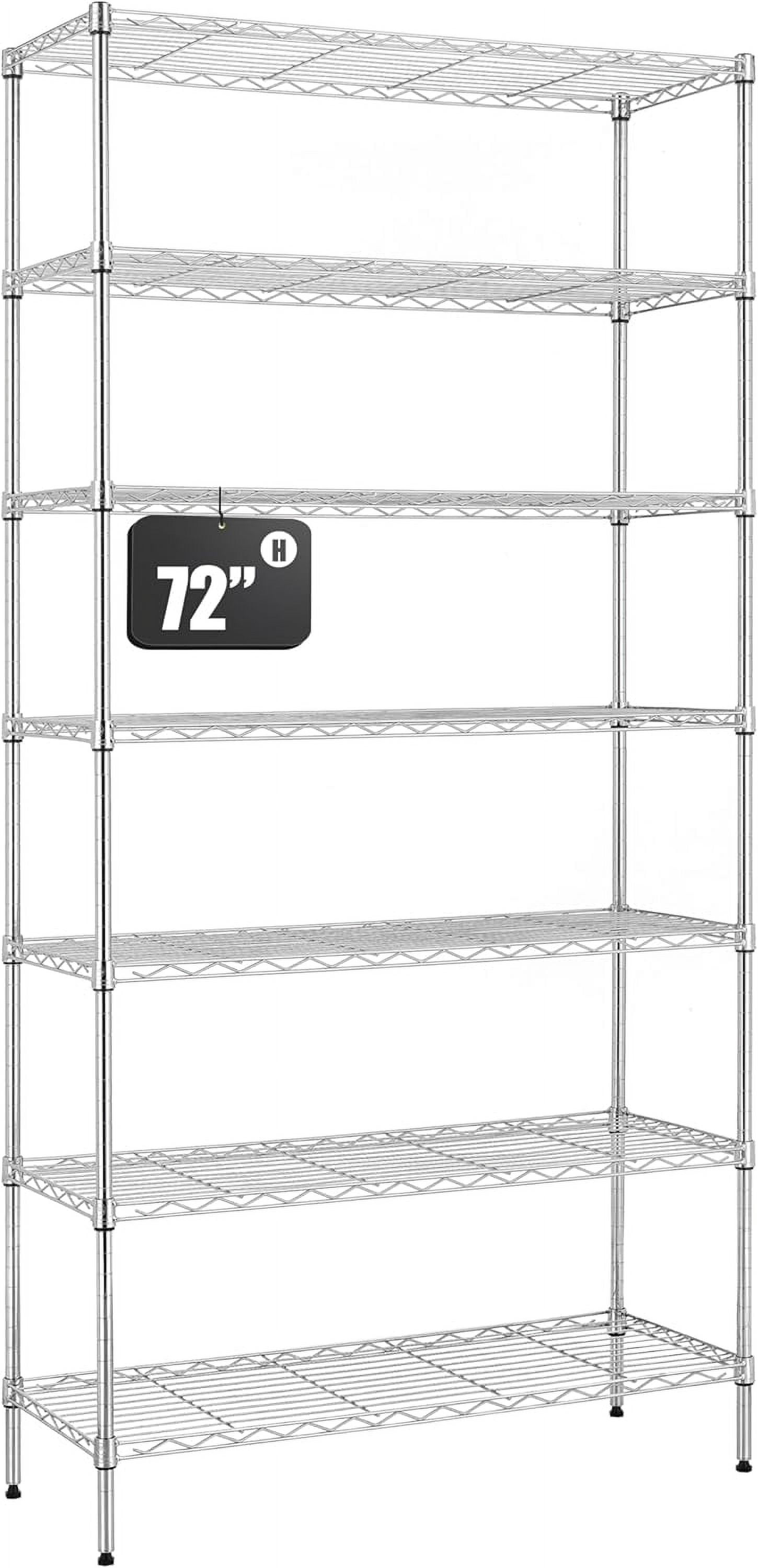 7-Tier Wire Shelving Unit Adjustable Steel Wire Rack Shelving, 14x36x72
