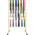 thumbnail image 2 of 3-Pack Adjustable Tie Rack Hanger For Neckties, Scarves, Belts - 360° Black 2 of 13