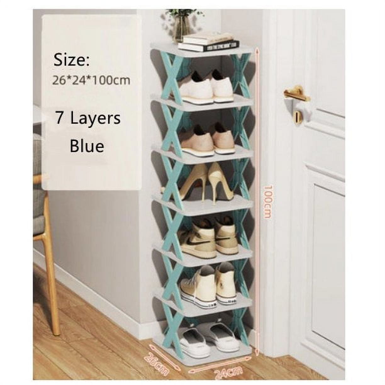 7-Tier Shoe Rack for Entryway, Shoe Organizer for Closet, Small