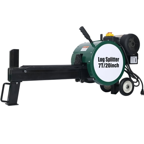 7 Ton Horizontal Electric Wood Splitter, Double Flywheel Electric Log Splitter Firewood Splitter