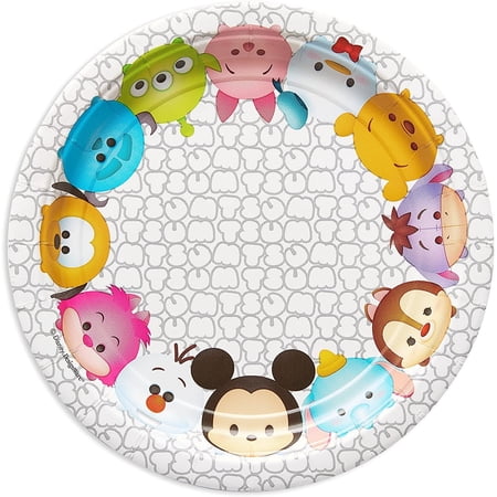 7" Tsum Tsum Round Paper Party Plate, 8ct