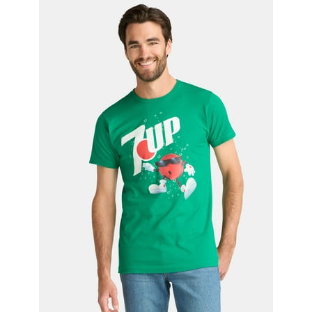 7UP Men's Graphic Tee with Short Sleeves, Sizes S-3XL