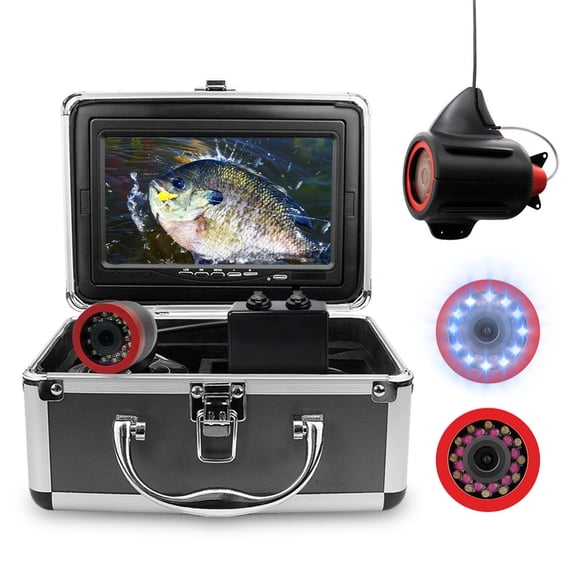 7" Underwater Fishing Camera, 24 IR Lights Fish Finder with 50ft Cable