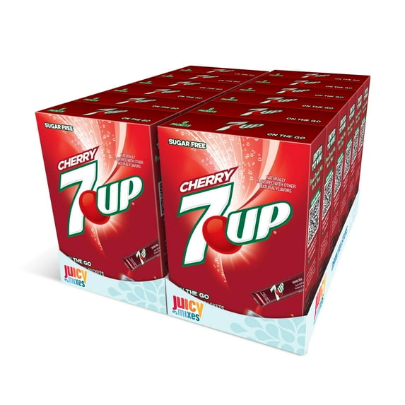 7-Up Powder Drink Mix – Sugar Free & Delicious (Cherry, 72 Sticks)